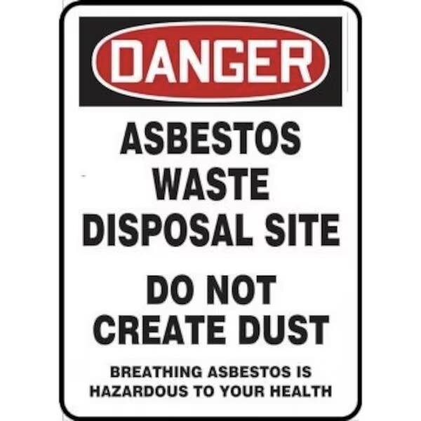 Accuform OSHA DANGER SIGN ASBESTOS WASTE MCAW195XP MCAW195XP - main